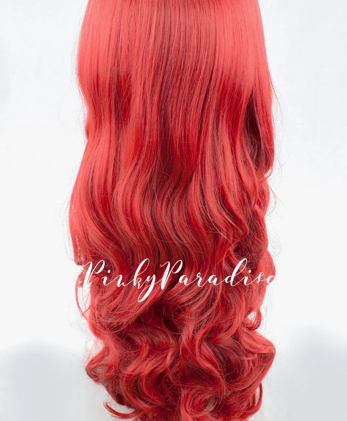 Fire Brick Red Long Wavy 70cm - Image 3